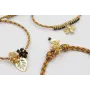 Pulsera nudo corredizo de driza naranja y verde co
