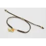 Pulsera nudo serpiente hilo micro driza negro, dor