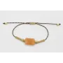 Pulsera hilo micro driza negro, dorado y gris con 