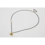 Collar cadena miyuki negra intercaladas bolitas me