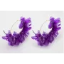 Pendientes aro grande dorado mate con lentejuelas 