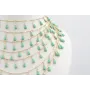 Collar varias tiras de cadena dorada mate y lagrim