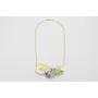 Collar cadena chapitas dorad mate con piezas esmal