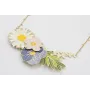 Collar cadena chapitas dorad mate con piezas esmal