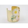Brazalete con piezas esmaltadas, flor grande plana