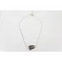 Collar cadena eslabón ovalado dorado mate y cadena