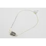 Collar cadena eslabón ovalado dorado mate y cadena
