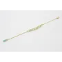 Pulsera cadena eslabón plano dorado mate con vaina