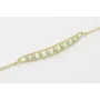 Pulsera cadena eslabón plano dorado mate con vaina