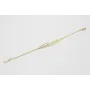 Pulsera cadena eslabón plano dorado mate con vaina