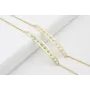Pulsera cadena eslabón plano dorado mate con vaina
