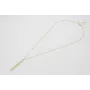 Collar cadena micro bola dorada mate con colgante 