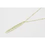 Collar cadena micro bola dorada mate con colgante 