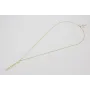 Collar cadena micro bola dorada mate con colgante 