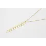 Collar cadena micro bola dorada mate con colgante 