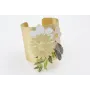 Brazalete con piezas esmaltadas, flor grande plana