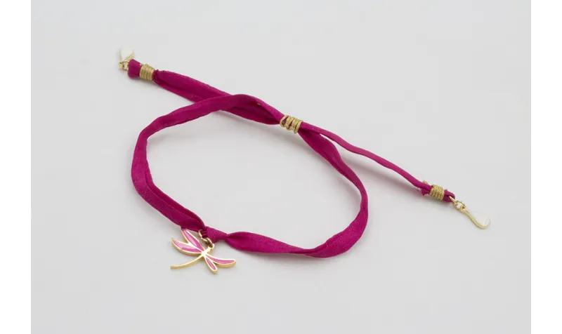 Pulsera acero inoxidable de cinta seda natural cos