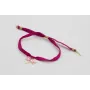 Pulsera acero inoxidable de cinta seda natural cos