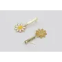 Pendientes acero inoxidable con perno listón y col