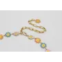 Collar acero inoxidable cadena de margaritas esmal
