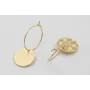 Pendientes ORO 18K-3 micras aro con chapas estriad
