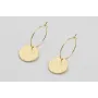 Pendientes ORO 18K-3 micras aro con chapas estriad