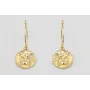 Pendientes ORO 18K-3 micras aro con medalla cangre