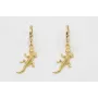 Pendientes ORO18K-3 micras con cierre seguridad y 