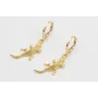 Pendientes ORO18K-3 micras con cierre seguridad y 