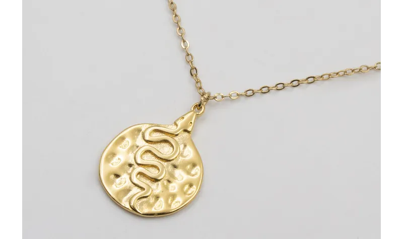 Collar ORO18k-3 micras cadena eslabón pequeño con 