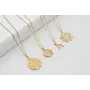 Collar ORO18k-3 micras cadena eslabón pequeño con