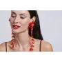 Pendientes extra largos flores de lesntejuelas ova