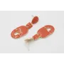 Pendientes de gota con cuadrado, semi ovalo,herrad