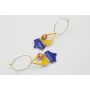 Pendientes aro mediano dorado mate con bikini esma
