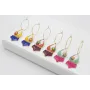 Pendientes aro mediano dorado mate con bikini esma