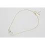 Collar cadena eslavón ovalado dorado mate con colg