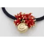 Pulsera de cordón trenzado azul marino con burruño