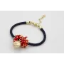 Pulsera de cordón trenzado azul marino con burruño