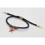 Pulsera de cordón trenzado azul marino con nudo ma
