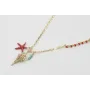 Collar cadena eslabón ovalado doarado mate con miy