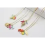 Collar cadena eslabón ovalado doarado mate con miy