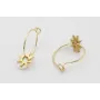 Pendientes acero inoxidable aro pequeño con estrel