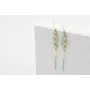Pendientes acero inoxidable gancho rama pétalos es