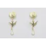 Pendientes acero inoxidable perno disco sol con pa