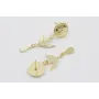Pendientes acero inoxidable perno disco sol con pa