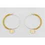 Pendientes acero inoxidable aro grande con colgant