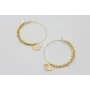 Pendientes acero inoxidable aro grande con colgant