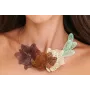 Collar rigido con alas de mariposa esmalte marrone