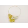 Collar rigido con alas de mariposa esmalte mostaza
