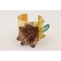 Brazalete rigido con alas mariposa esmalte marrón 